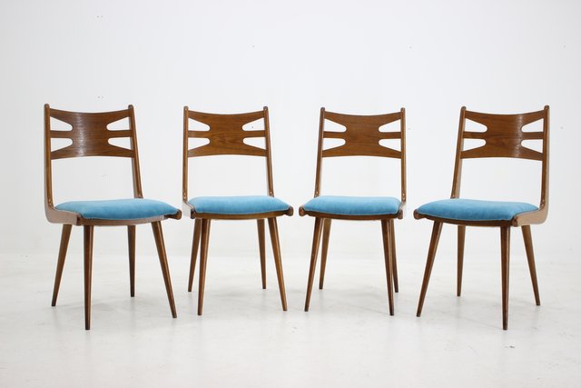 Esszimmerstühle aus Eiche, 1970er, 4er Set bei Pamono kaufen