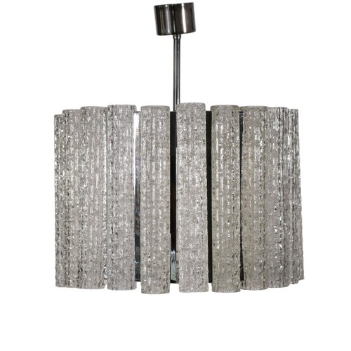 Metal And Glass Ceiling Lamp 1960s For Sale At Pamono