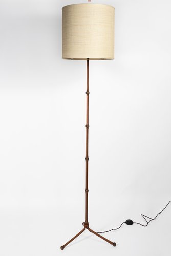 Bamboo Floor Lamp By Jacques Adnet, Retro Floor Lamp Nz