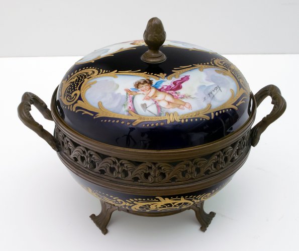 FRANCE ANTIQUE 1920年代 PORCHER PARIS 蛇口 F antique-french-porcelain-