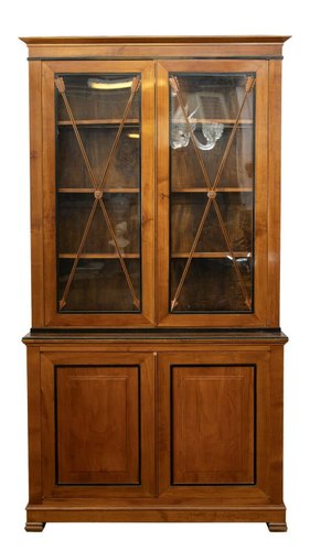 Antique Cherry Wood Display Cabinet For Sale At Pamono