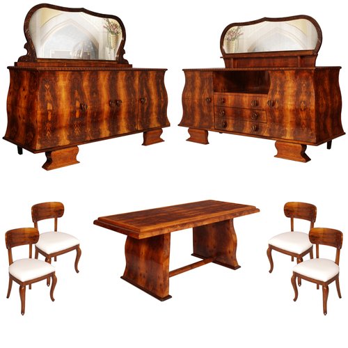 Vintage Art Deco Dining Room Set 1930s For At Pamono Vintage Art Deco Dining Room Set 1930s, Antique Dining Room Furniture 1930