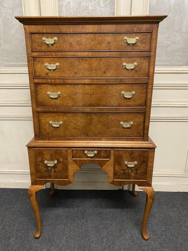 Queen Anne Style Burl Walnut Dresser 1920s For Sale At Pamono