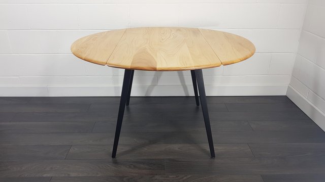 Black Round Dining Table By Lucian, Ercol Round Table