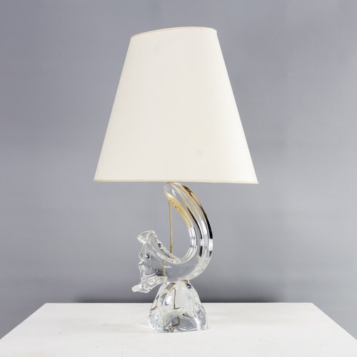 French Crystal Table Lamp From Daum, Crystal Table Lamp