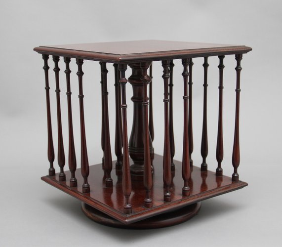 19th Century Mahogany Revolving Bookstand for sale at Pamono