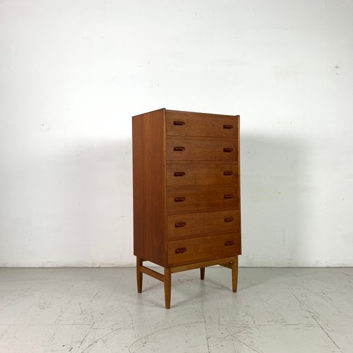 Danish Model F17 Highboy Chest Of Drawers By Poul Volther For Fdb