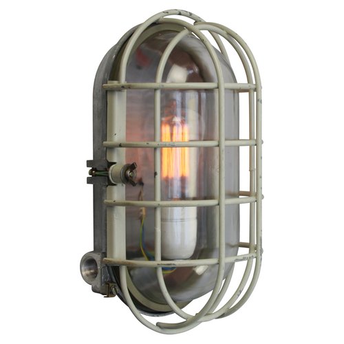 Graue Mid-Century Wandlampe bei Pamono kaufen