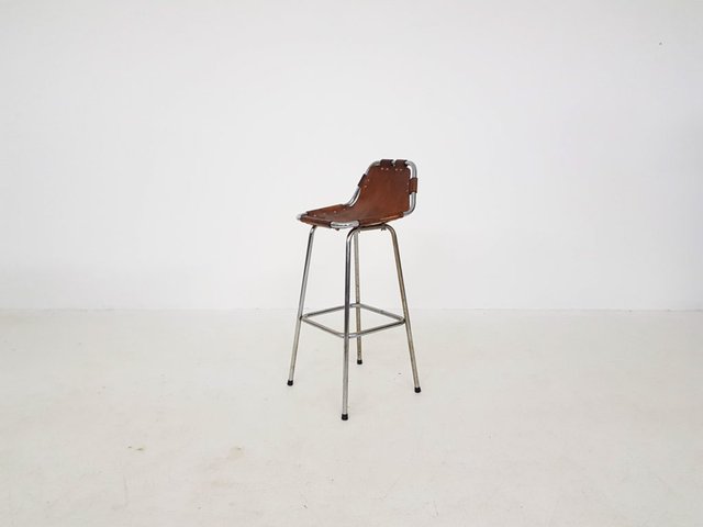 Chrome Leather Bar Stool By Charlotte Perriand 1950s For Sale At Pamono