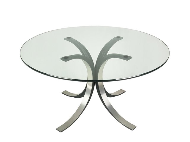 Table de Salle à Manger Ronde Modèle T69 en Aluminium Noir Table à manger ronde blanche design emilio Vente de