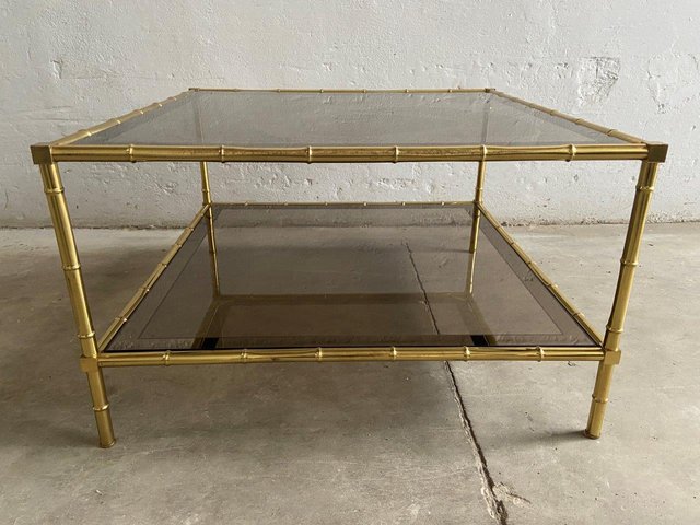 Brass bamboo table deals