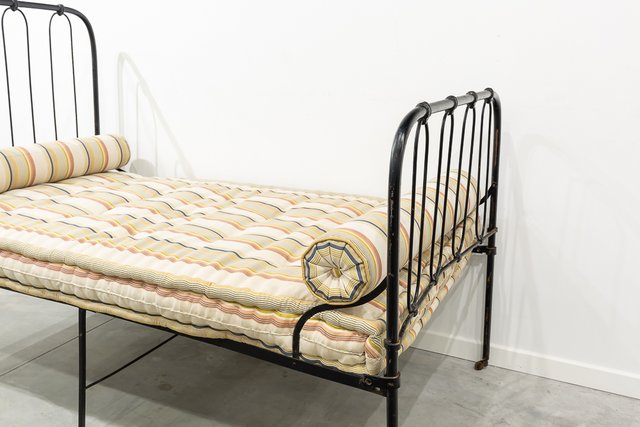 Lit Pliant Vintage USA Cadre Bois Et Toile 78x27.5 Pouces - Camping