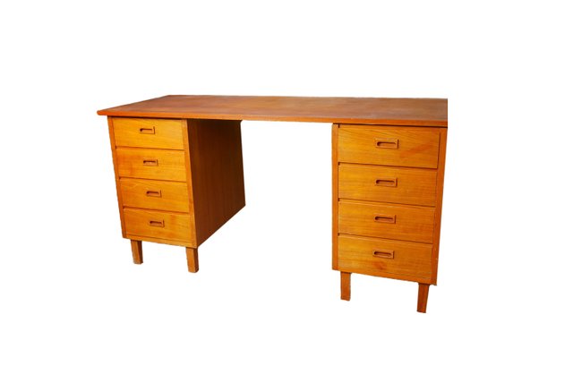 Mid Century Scandinavian Teak Writing Desk Bei Pamono Kaufen