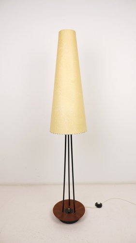 German Tripod Floor Lamp with Plastic Shade, 1950s for sale at Pamono