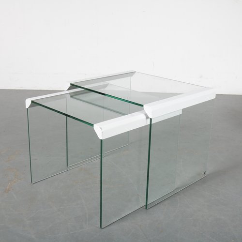 Italian Glass Nesting Tables by 