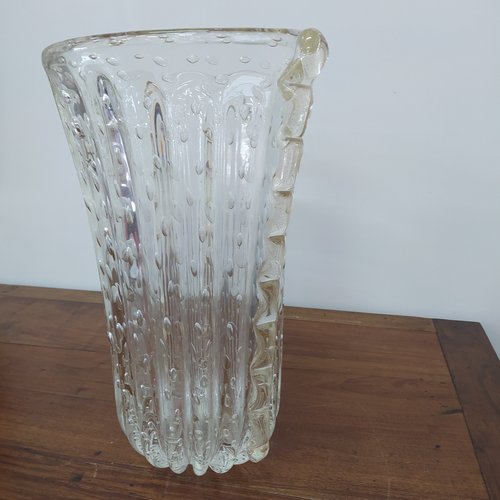 Gold Crystal Vase by Sergio Costantini for sale at Pamono