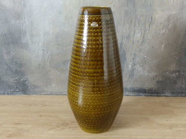 Grüne Keramikvase von Bay Keramik, 1950er bei Pamono kaufen