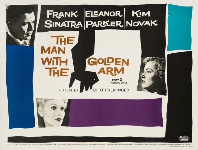 The Man with the Golden Arm Original Movie Poster by Saul