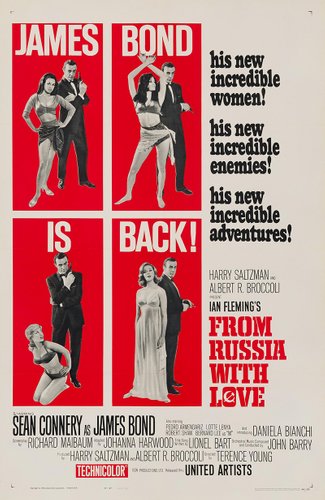 From Russia With Love Movie Poster By David Chasman 1964 For Sale At Pamono