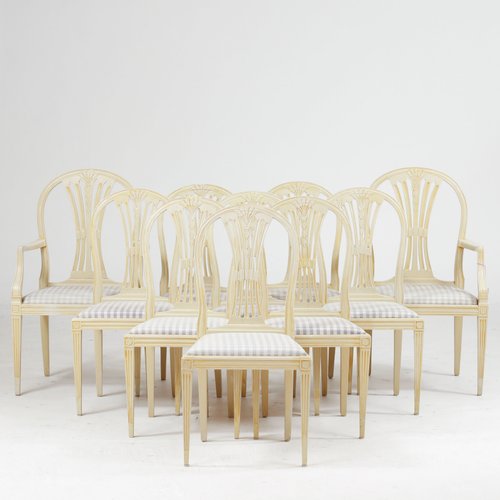 Antique Gustavian Dining Chairs 1890s Set Of 12 For At Pamono Antique Gustavian Dining Chairs 1890s