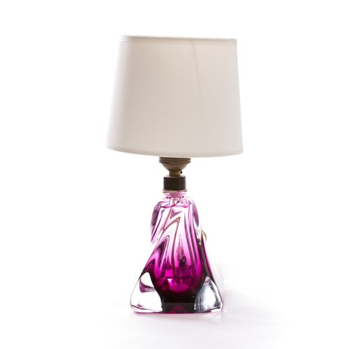 crystal table lamp Vintage Table Lamp vintage Antique Table Lamp Lambert purple Crystal Table Lamp 1960/'s Belgium Vintage Val St