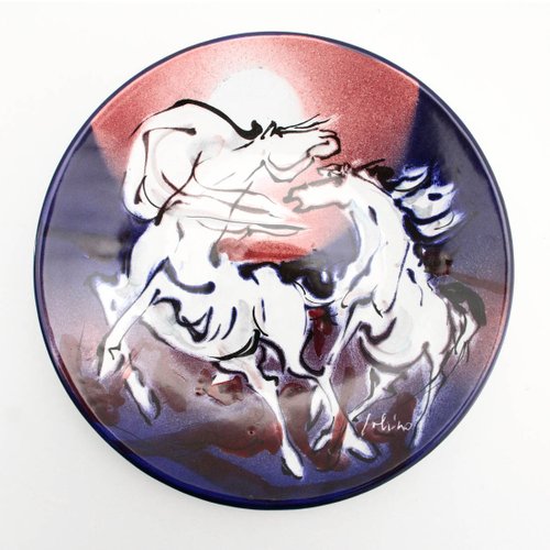 Ceramic Wall Horse Dish by Eliseo Salino Made in San Giorgio Pin di Garden Supplies
