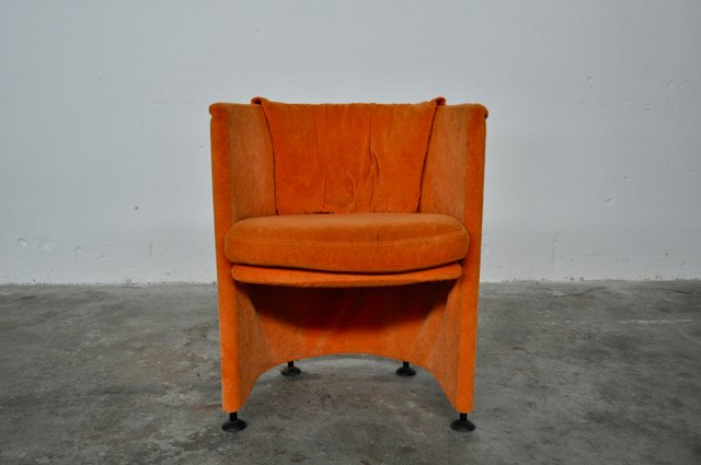 Velvet on sale vintage armchair