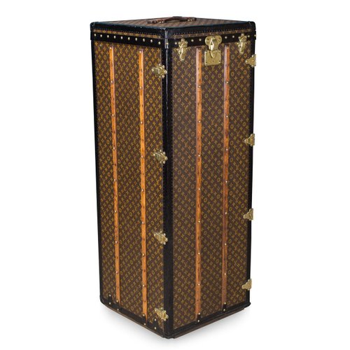 Antique Monogrammed Wardrobe Trunk Louis Vuitton, 1910s for sale at Pamono