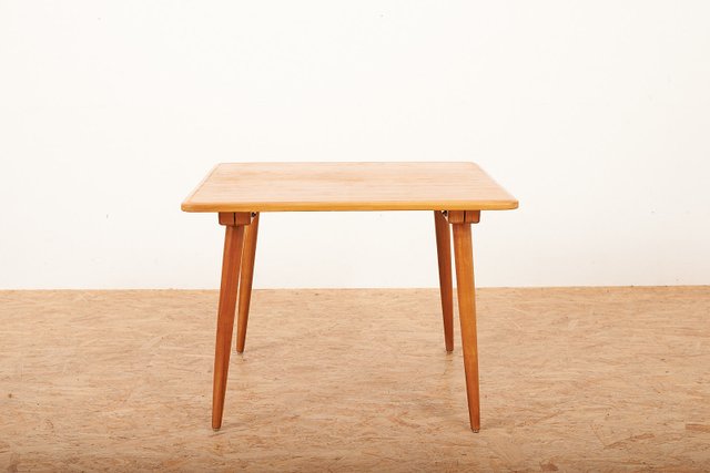 Mid Century Cherry Wood Side Table By Jacob Muller For Wohnhilfe 1940s For Sale At Pamono