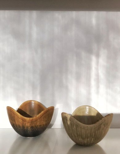 Ash Ceramic Bowls by Gunnar Nylund for Rörstrand, 1950s, Set of 2