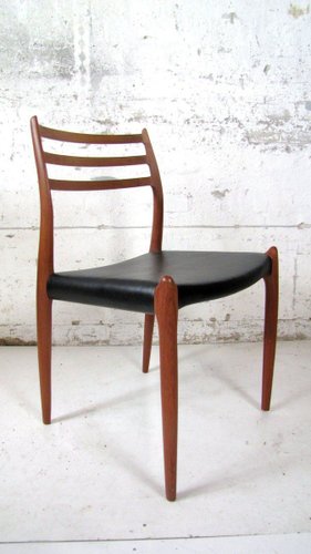 Teak Model 78 Dining Chairs by N.O. Moller for JL Moller