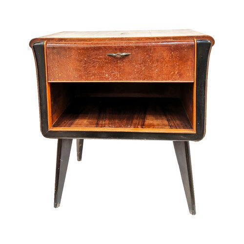 Vintage Burlwood Nightstand, 1940s for sale at Pamono