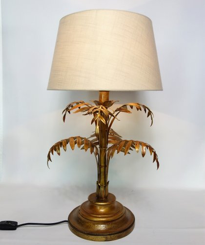 Gilded Palm Tree Shaped Table Lamp, Tree Like Table Lamps