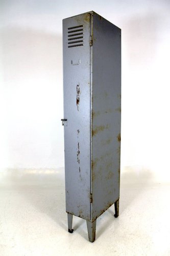 Vintage on sale metal armoire