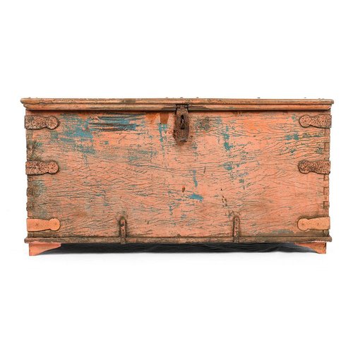 Antique Wooden Chest for sale at Pamono