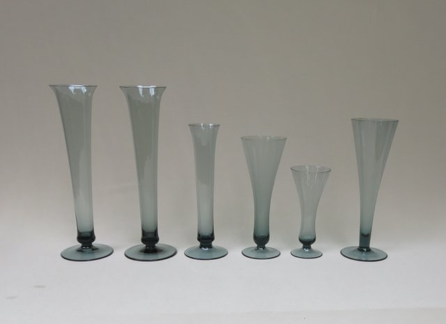 独50年代　Wagenfeld for WMF \"Trio Turmalin\" Vintage 1960s Set of Three Turmalin Vases by Wilhelm