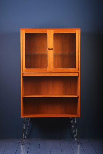 Glass Fresco Bar Cabinet on Hairpin Legs by Victor Wilkins for G-Plan