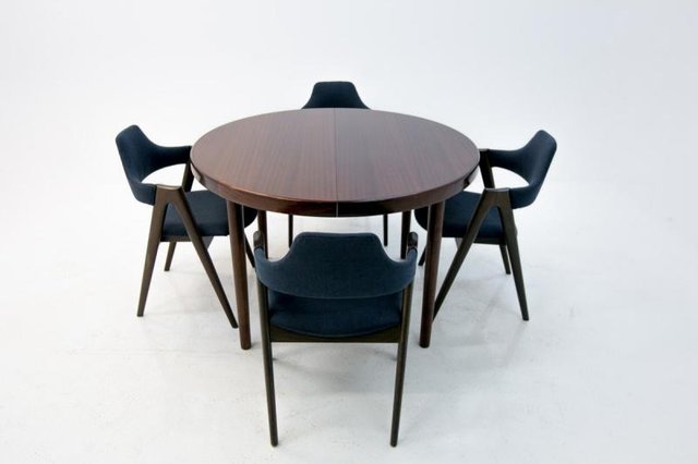 Rosewood Dining Table Chairs Set By Kai Kristiansen 1960s Set Of 5 For Sale At Pamono
