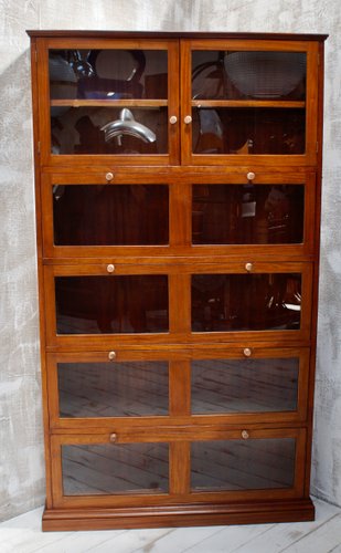 Vintage Mahogany Barristers Bookcase, Antique Barrister Bookcase Cabinet Design