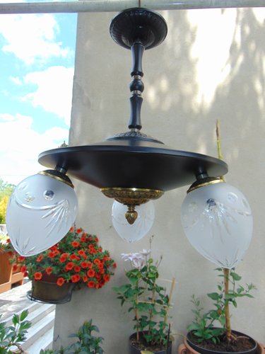 Vintage Ceiling Light and Wall Light 1970s Set of 2 for sale at