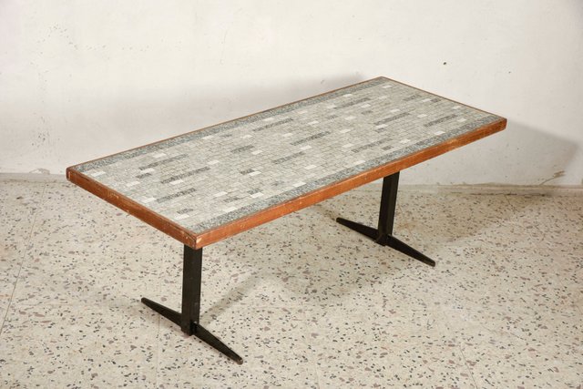 Tile Coffee Table 1960s For At Pamono, Mosaic Tile Coffee Table Glass Top