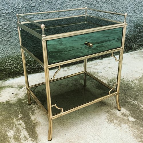 Messing Glas Nachttische 1950er 2er Set Bei Pamono Kaufen