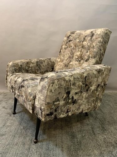 Armchair In Abstract Fabric 1960s For Sale At Pamono