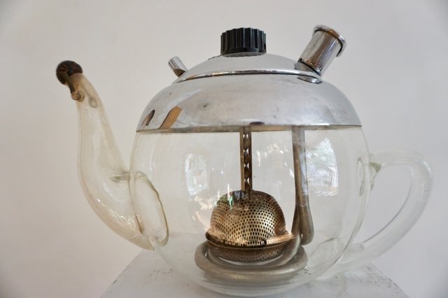 Vintage glass tea kettle hotsell