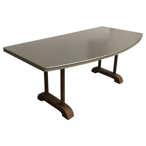 Table A Manger Ronde En Bois Avec Style Industriel 120x77cm