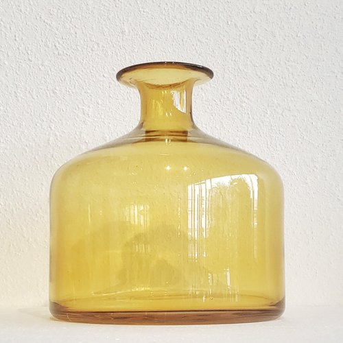 Vintage Italy Ceramic Bottle Vase Large Mid Century Modern Glazed 15 Inch Signed