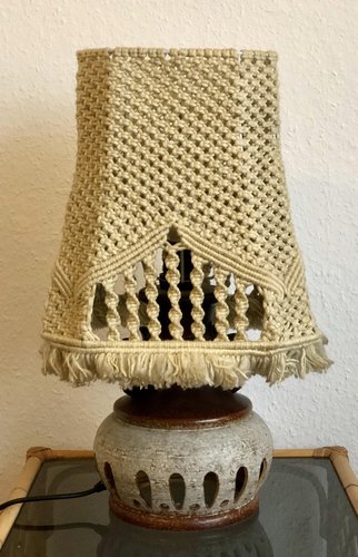 macrame table lamp