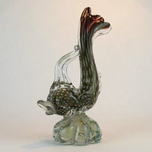 Murano Glass Fish Figurine by Alfredo Barbini, 1960s for sale at