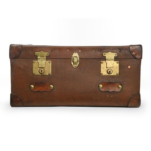 Leather Suitcase, 1920s for sale at Pamono