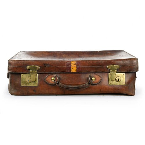 Valigia vintage in pelle, Regno Unito in vendita su Pamono